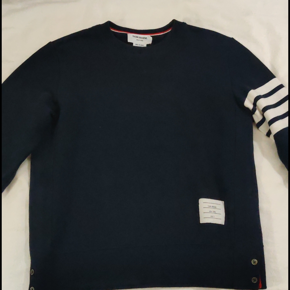 Thom Browne Navy 4-bar Sweatshirt